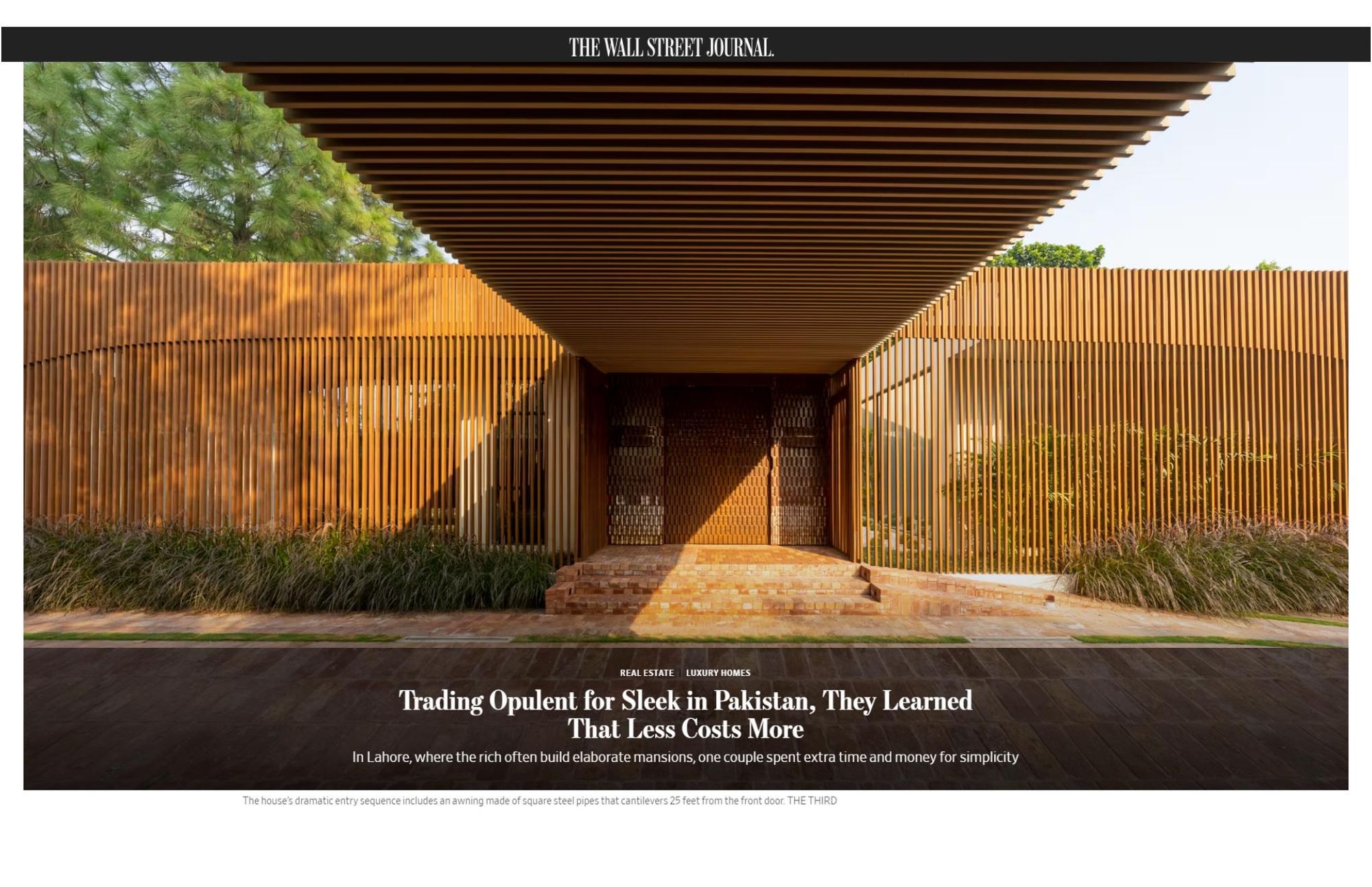 The Wall Street Journal feature on the Bahao House